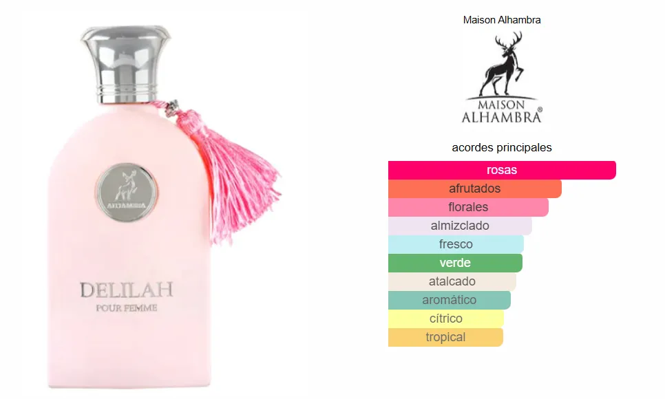 Perfume Arabe Maison Alhambra Delilah Woman Eau de Parfum 100ml 