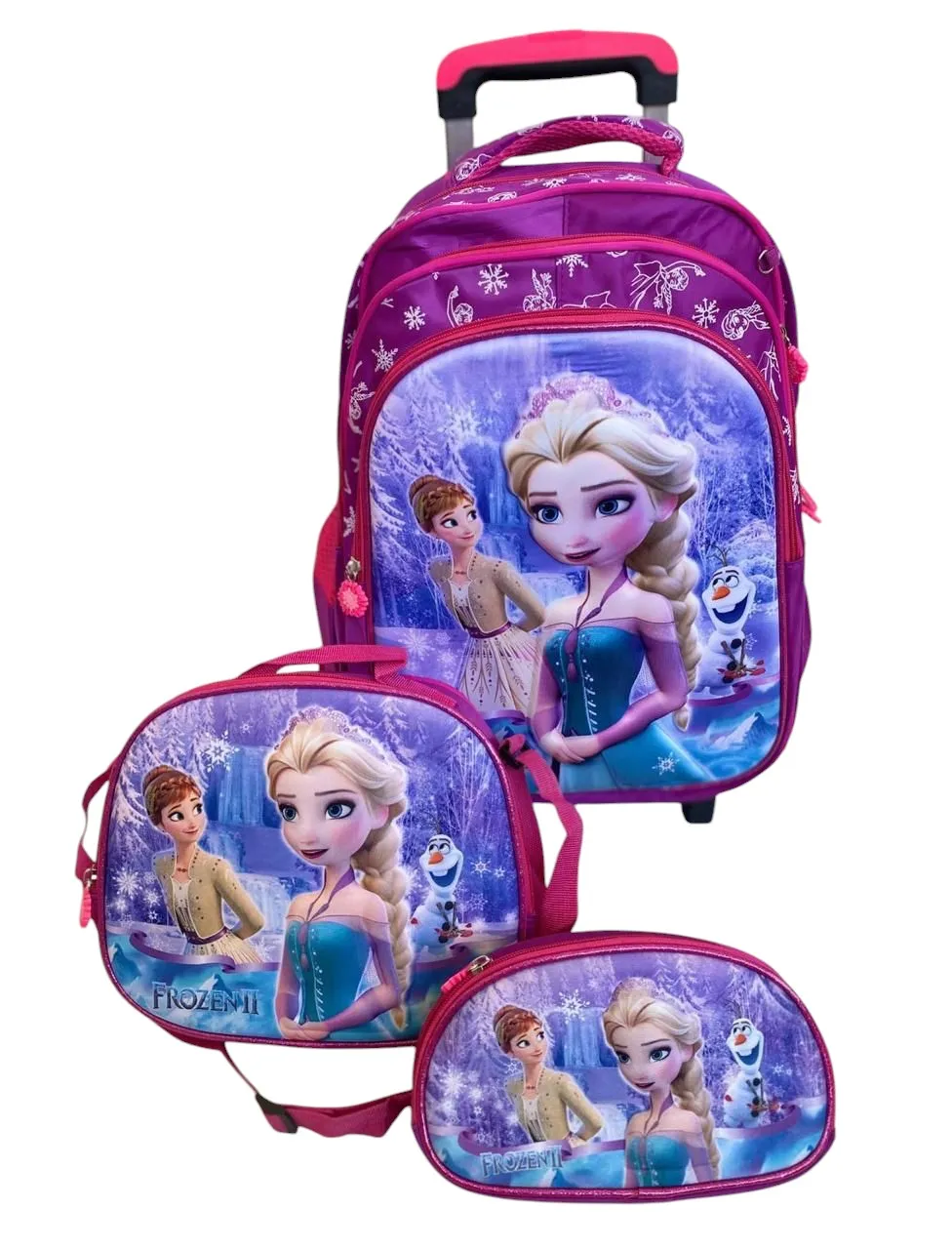 Morral Escolar Trio Con Rueditas Para Niña X 3 - Frozen 1