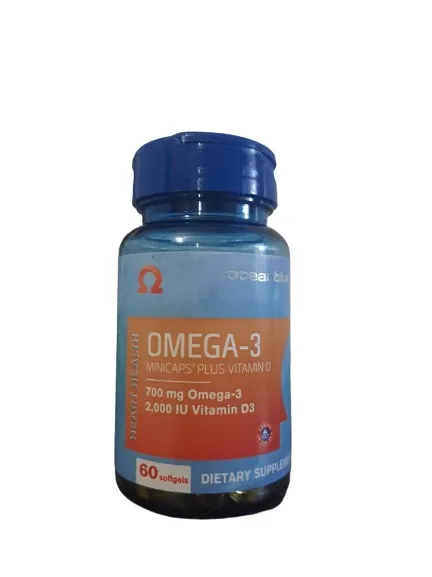 Omega 3 Oceanblue 700mg 2000 IU Vitamina D3 60 unidades Americana