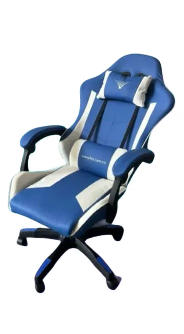 Silla Gamer Blanco/Azul Claro