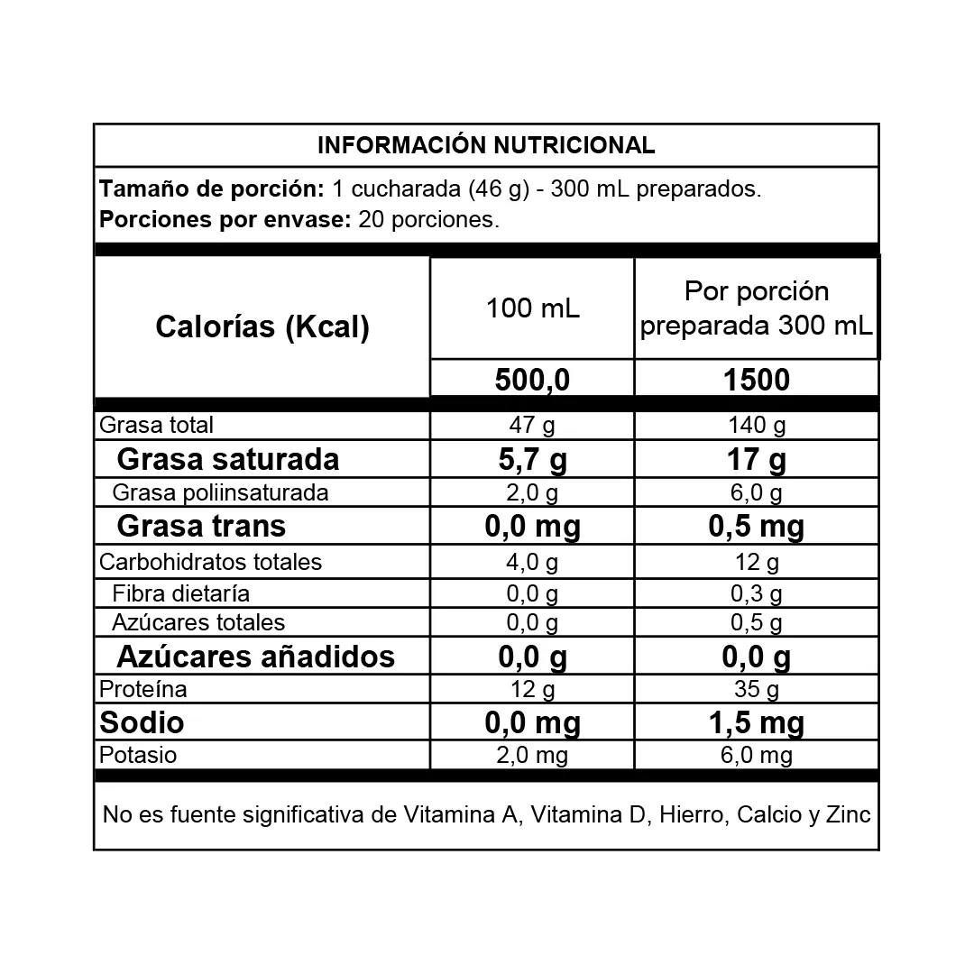 Proteína Bulk Gainer Chai Cream 20 servicios 2.2 LIBRAS + OBSEQUIO