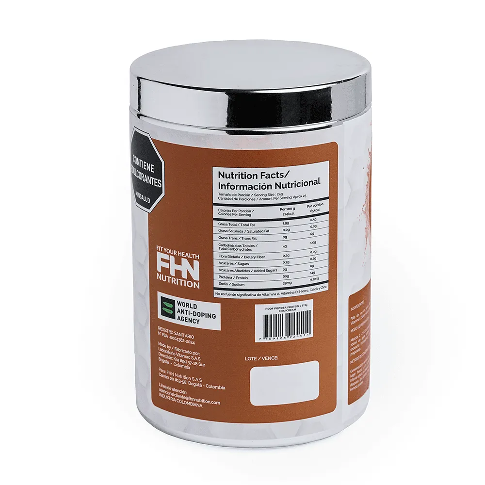 Proteina Hoof Powder Chai Cream 23 Servicios 1.2 LIBRAS + OBSEQUIO