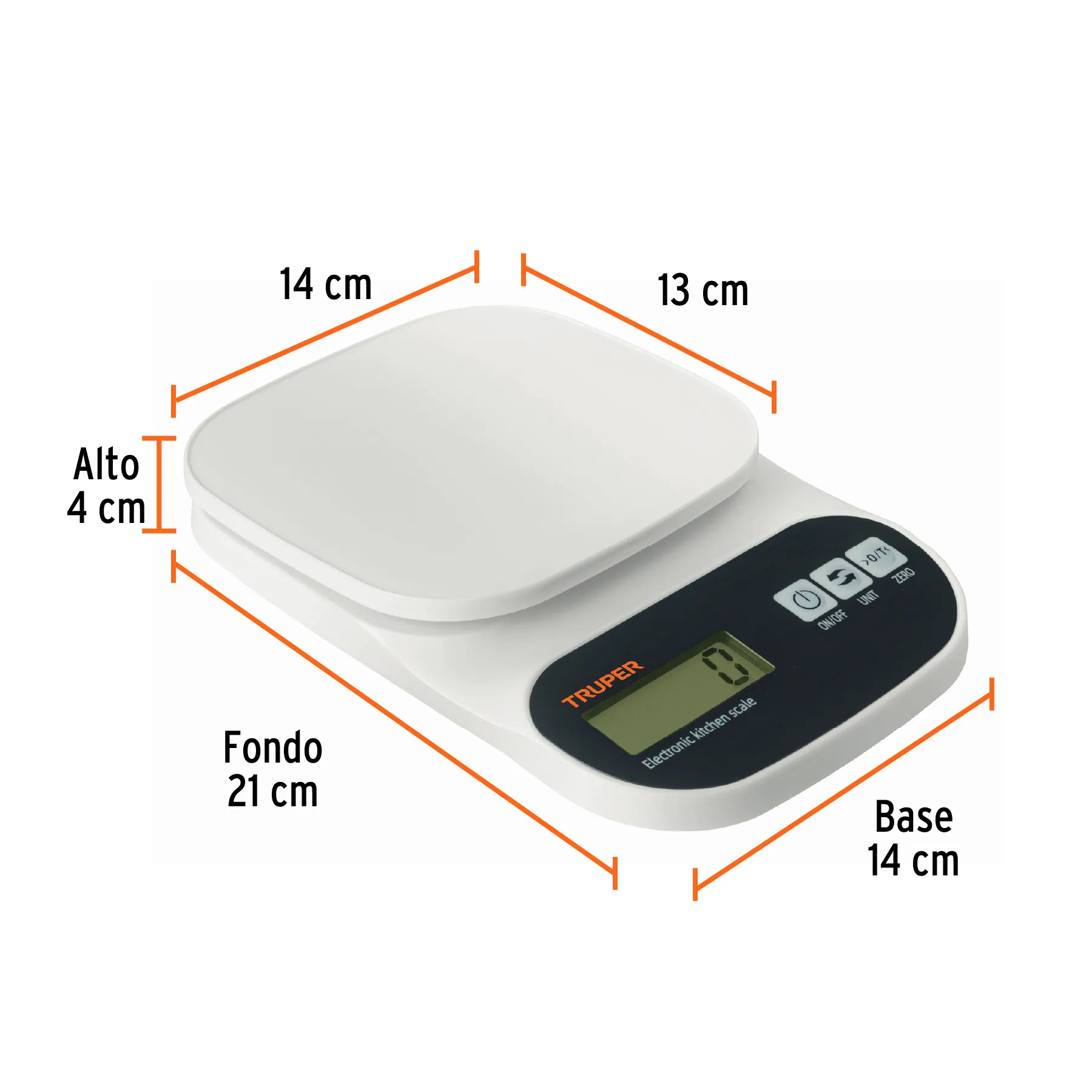 Báscula Gramera Digital Para Cocina 5 Kg Lcd Truper En Abs