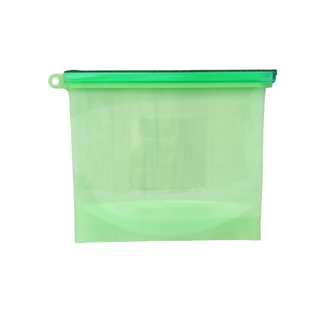 Bolsa En Silicona Verde Hermética Multiusos 500ml