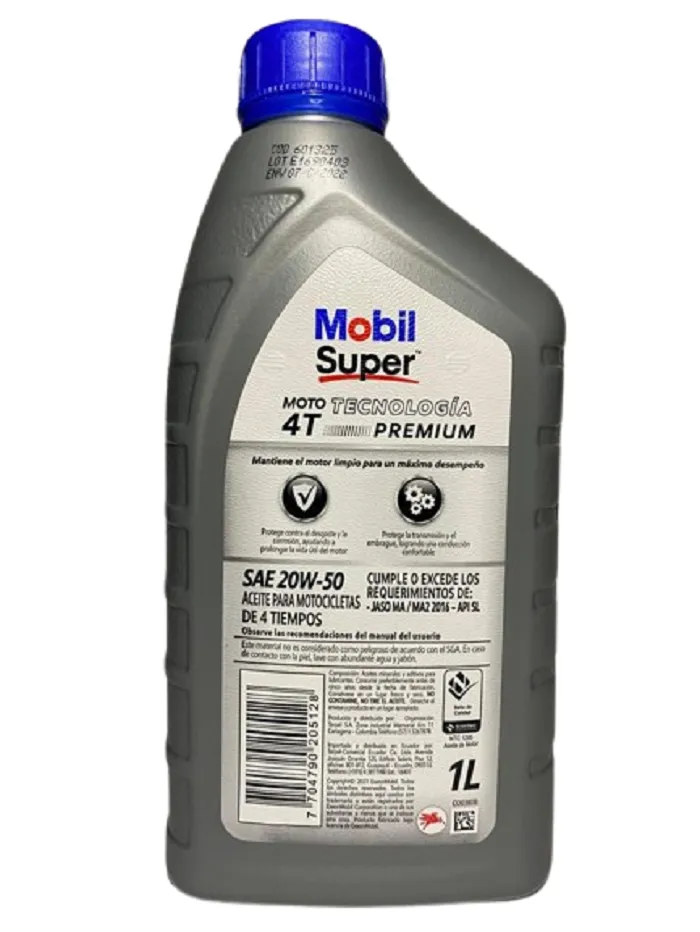 Aceite Mobil Super 20W-50 Moto 4t