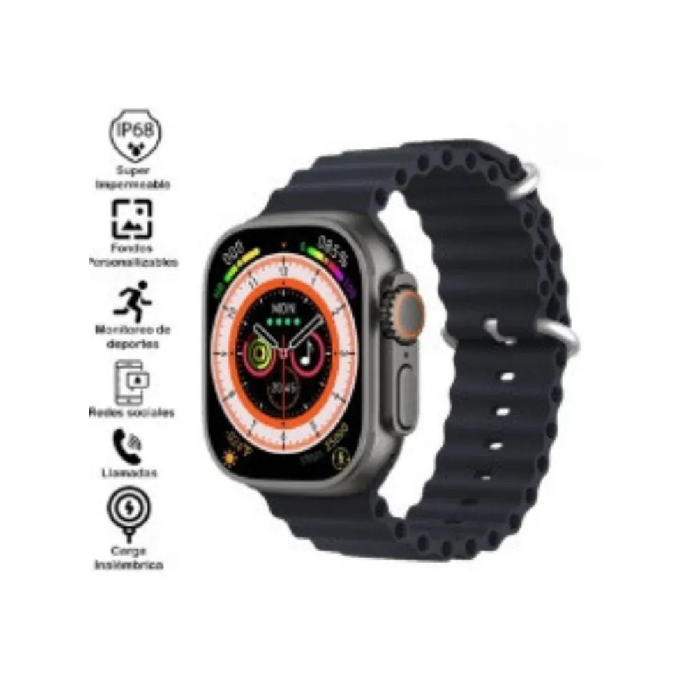 Reloj Inteligente Smart Watch T900 Ultra 2 Sport Negro