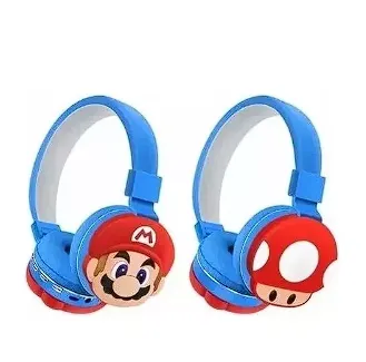 Audífonos Diadema De Bluetooth Mario Bros Niño Adulto Micro