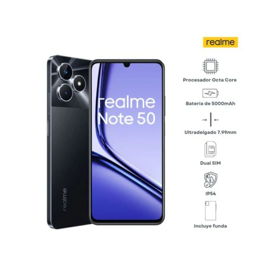 Celular Realme Note 50 3/64GB Negro  