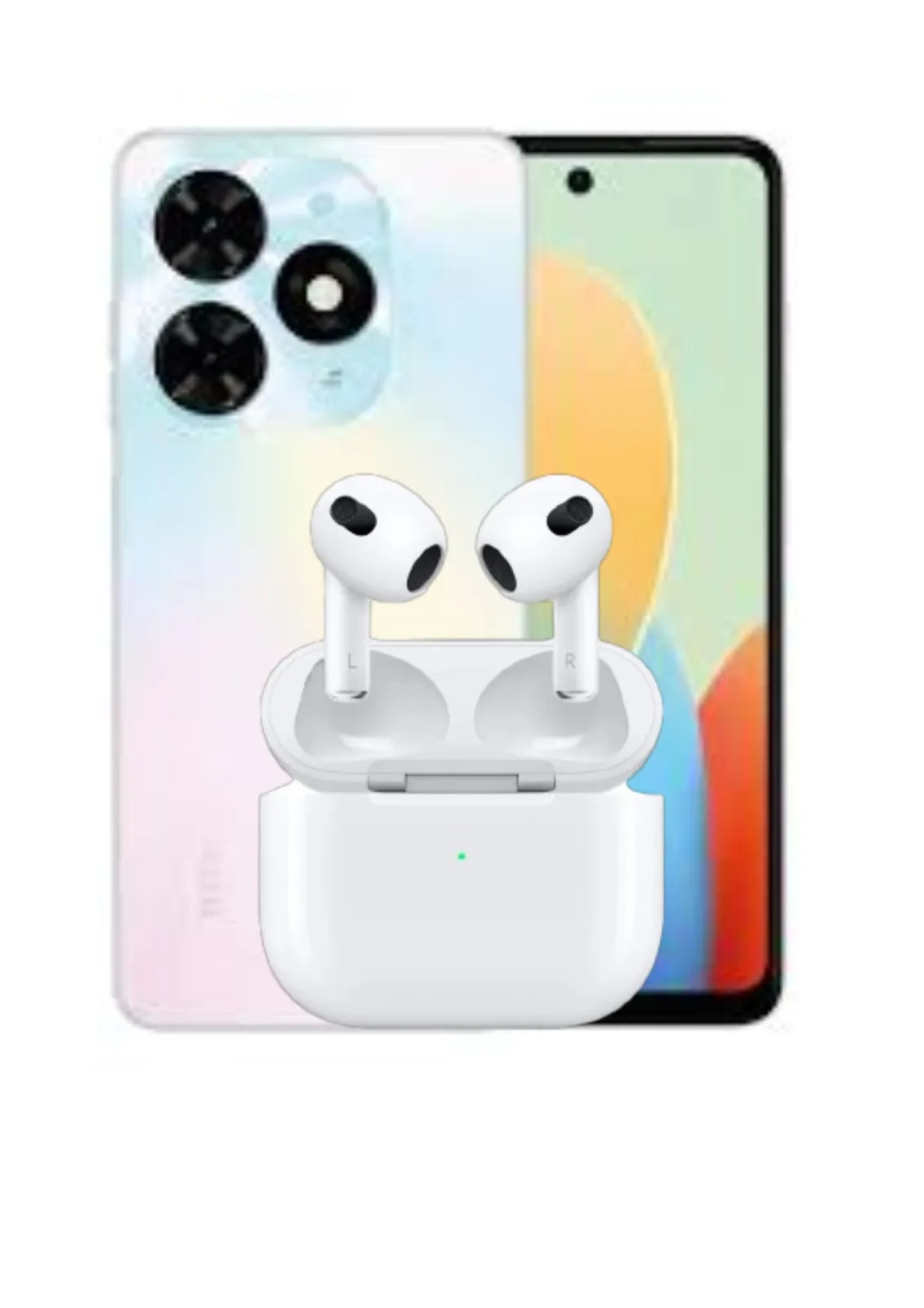 Celular Tecno Spark 20c 256 Gb 8 Ram Blanco + AirPods Obsequio