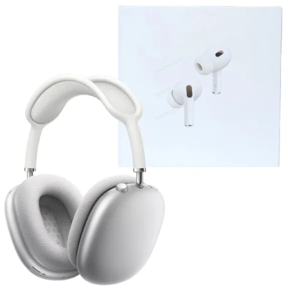 Diadema Airpods Max Blanca 1.1 + Airpods Pro 2 1.1 ANC Inalámbricos