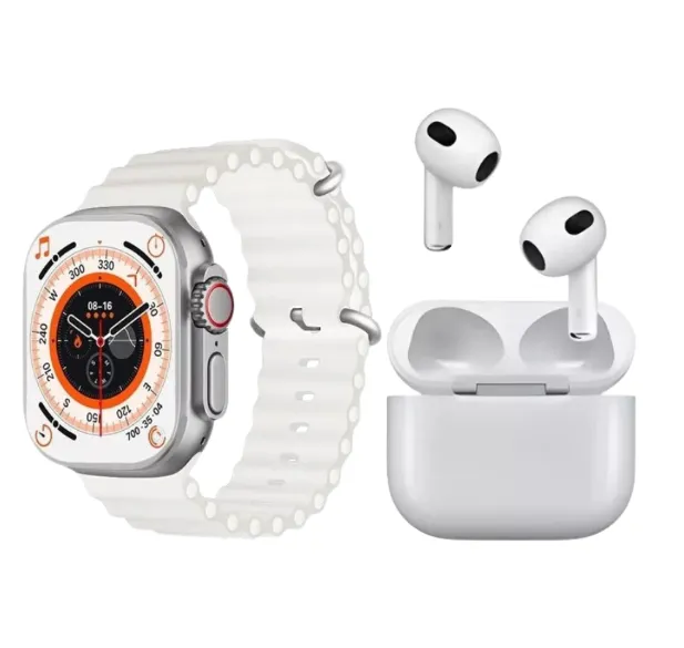 Smartwatch T800 Beige Con Obsequio Pulso Al Azar + Airpods Series 3 1.1