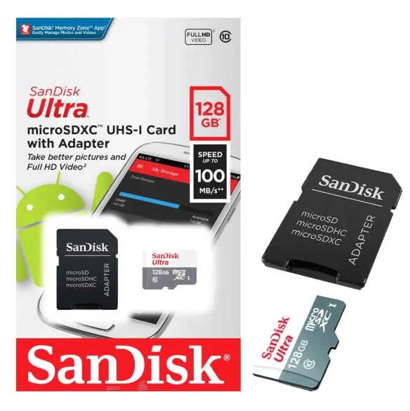 Micro SD Sandisk Almacenamiento 128GB