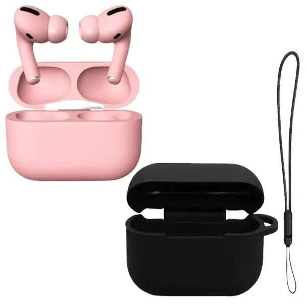 AirPods Pro F-130 Rosado + Estuche + Cuerda Antiperdida