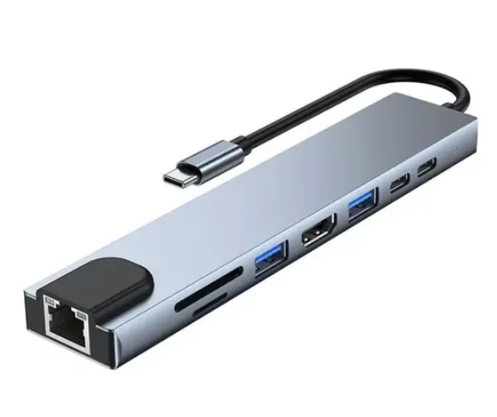 Adaptador USB-C A HDMI 4K 8 En 1