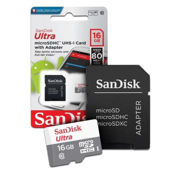 Micro SD Sandisk Almacenamineto 16GB