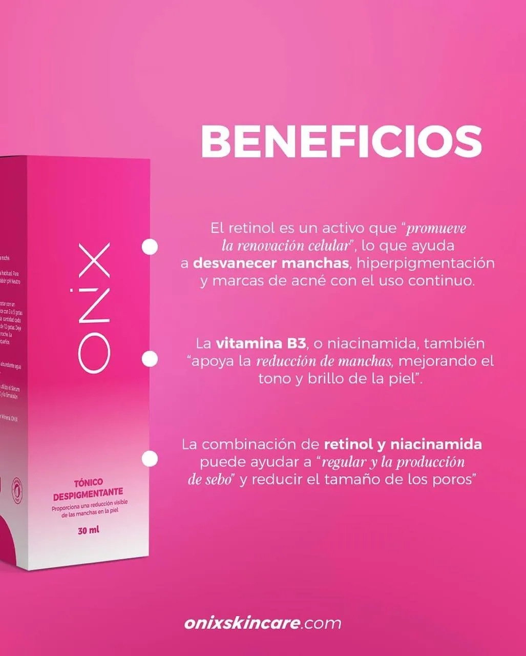 Tónico Despigmetante Linea ONIX 40 ML