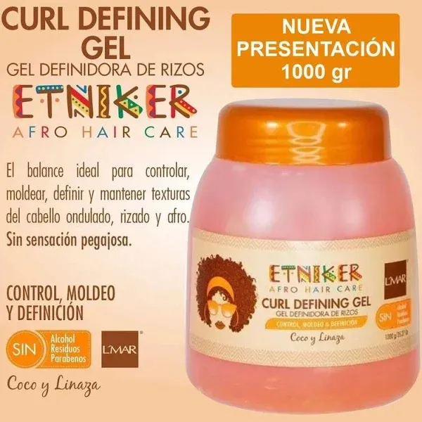 Gel Definidora Curl de Rizos Etniker 1000 ml