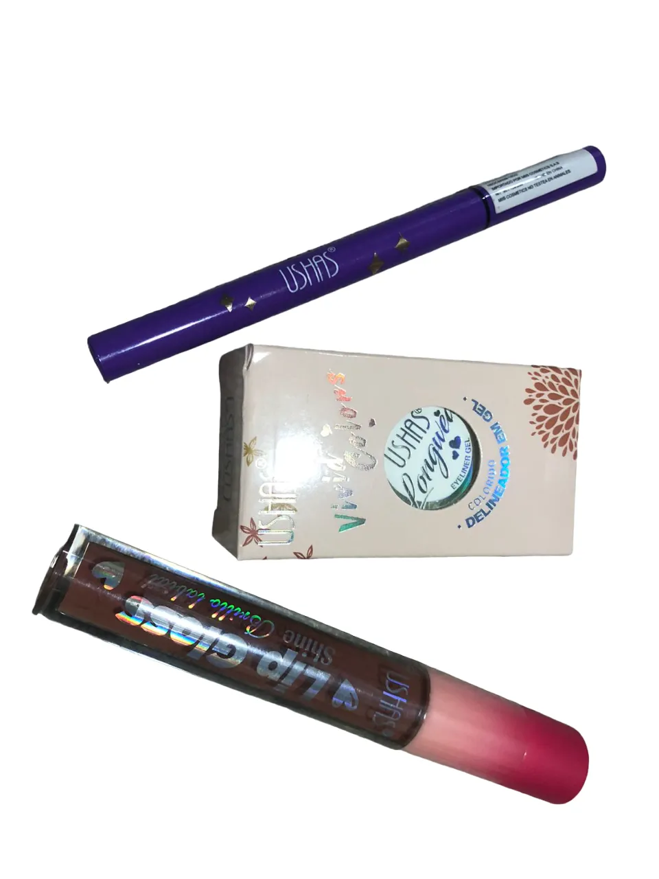 PROMOCION Kit Miis Cosmetics Delineador Liquido+Labial Lip Gloss+Delineador en Gel