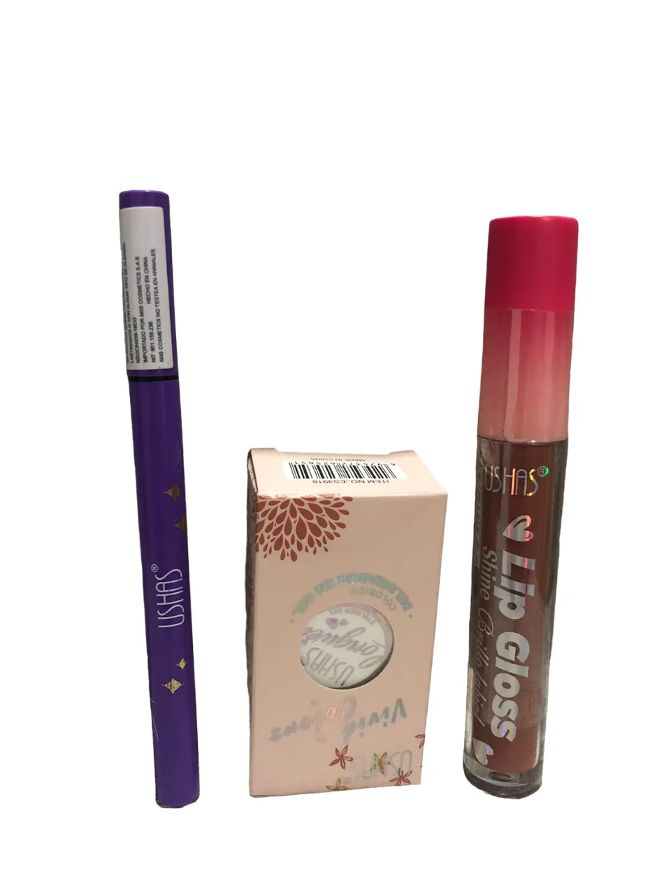 PROMOCION Kit Miis Cosmetics Delineador Liquido+Labial Lip Gloss+Delineador en Gel