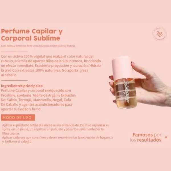 Perfume Capilar Sublime Milagros 120 ml