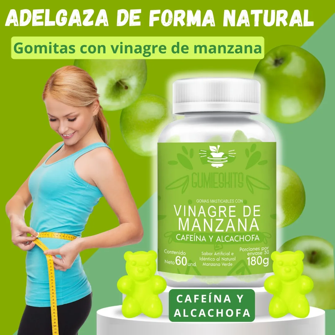 Gomitas Para Adelgazar GUMIESKITS De Vinagre de Manzana X 180g