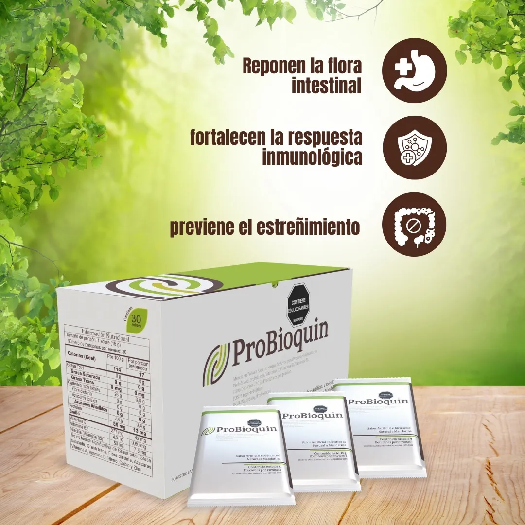 Alimento En Polvo Caja de 30 Sachets PROBIOQUIN