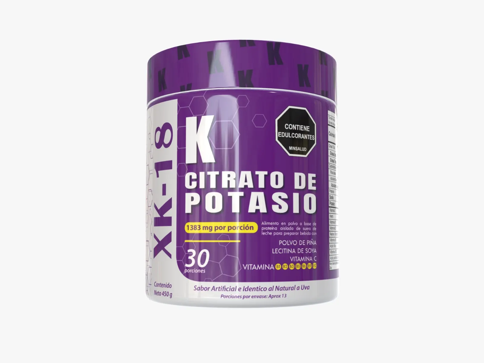 Citrato De Potasio En Polvo XK-18 X 450 gr.