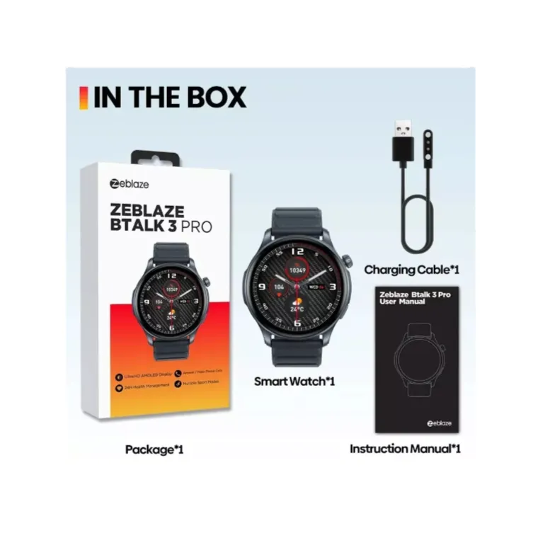 Reloj inteligente Zeblaze Btalk 3 Pro Color Negro