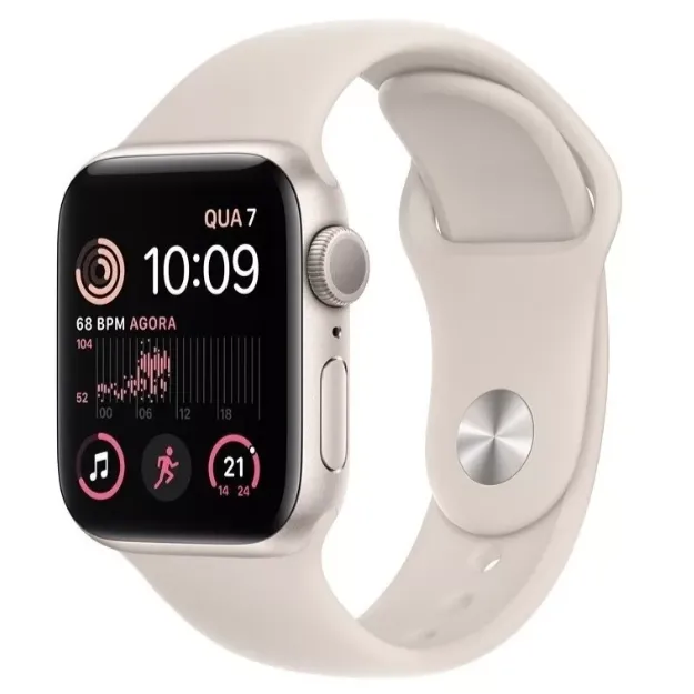 Apple Watch SE 40 mm Correa Deportiva Color Blanco Estelar 