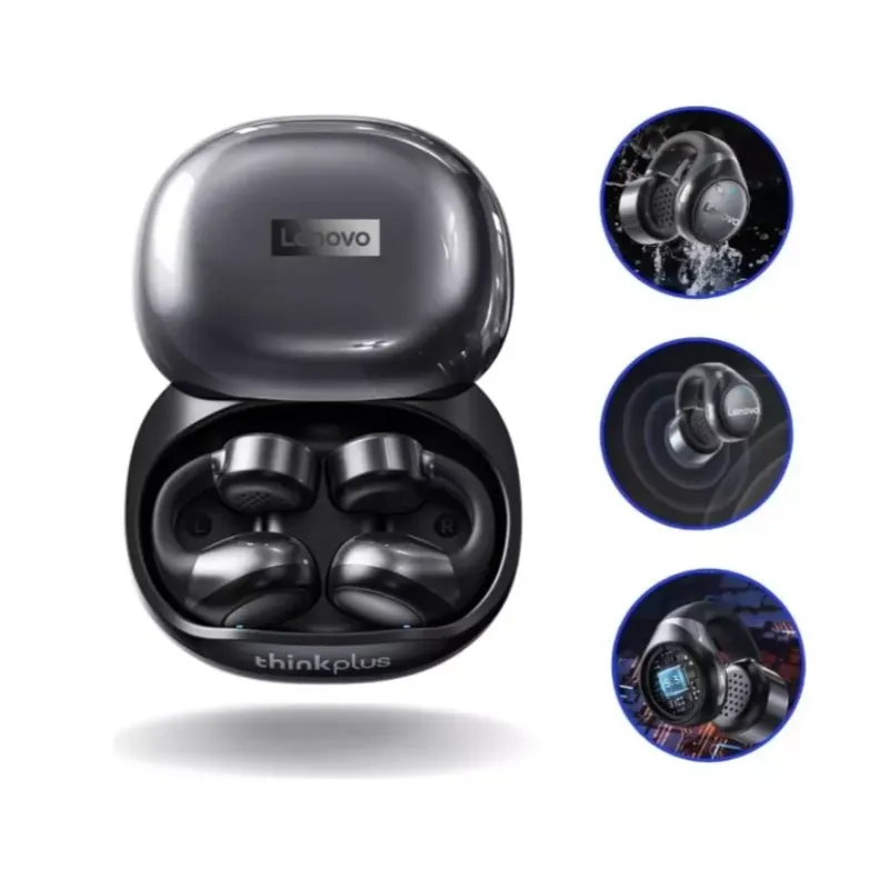 Audífonos Clip Conducción Lenovo X20  Bluetooth Deportivo Color Negro