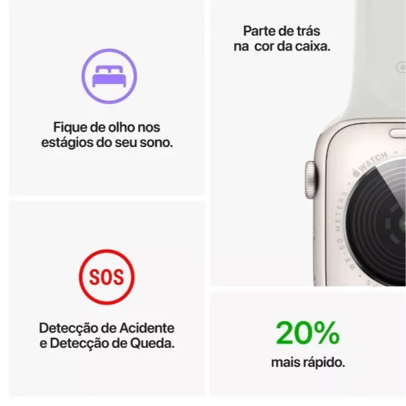 Apple Watch SE 40 mm Correa Deportiva Color Blanco Estelar 