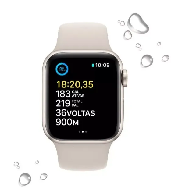 Apple Watch SE 40 mm Correa Deportiva Color Blanco Estelar 