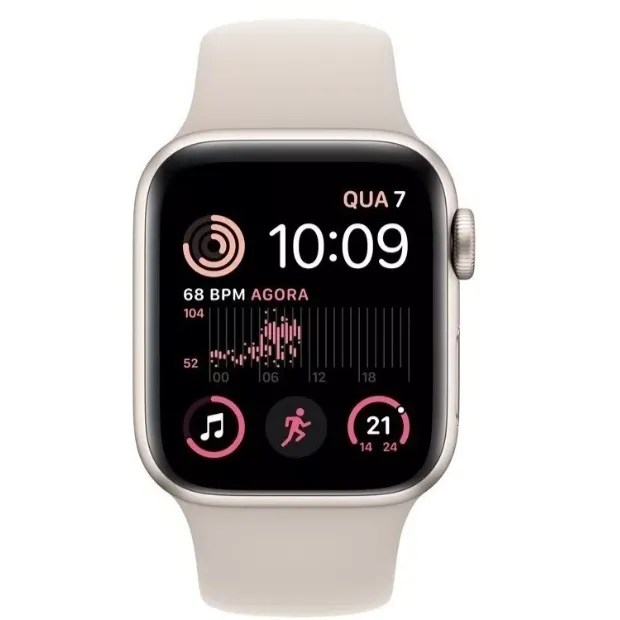 Apple Watch SE 40 mm Correa Deportiva Color Blanco Estelar 