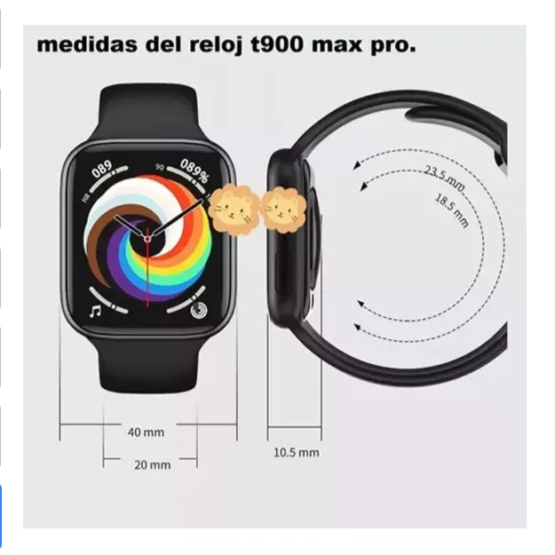 Smartwatch T900 ProMax L Serie 8 2.0 Color Negro