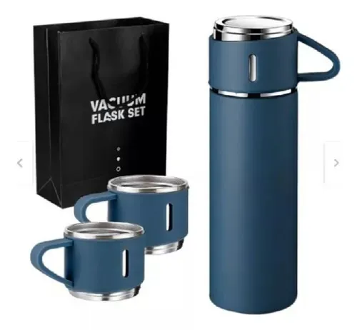 Kit Termo Al Vacío, 3 Tazas Y Vaso Térmico