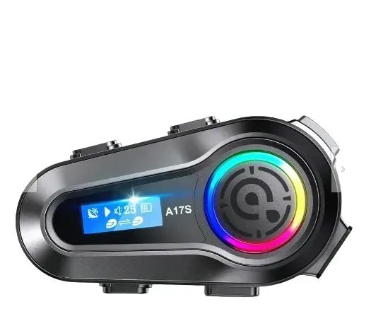 Intercomunicador Para Moto Q08 Luz Rgb Musica Bluetooth 1km