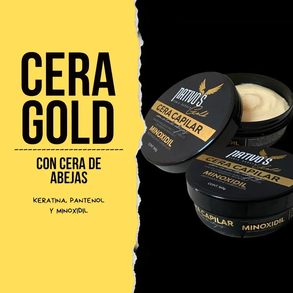 Cera Capilar Gold - Nativos Con Minoxidil X160g