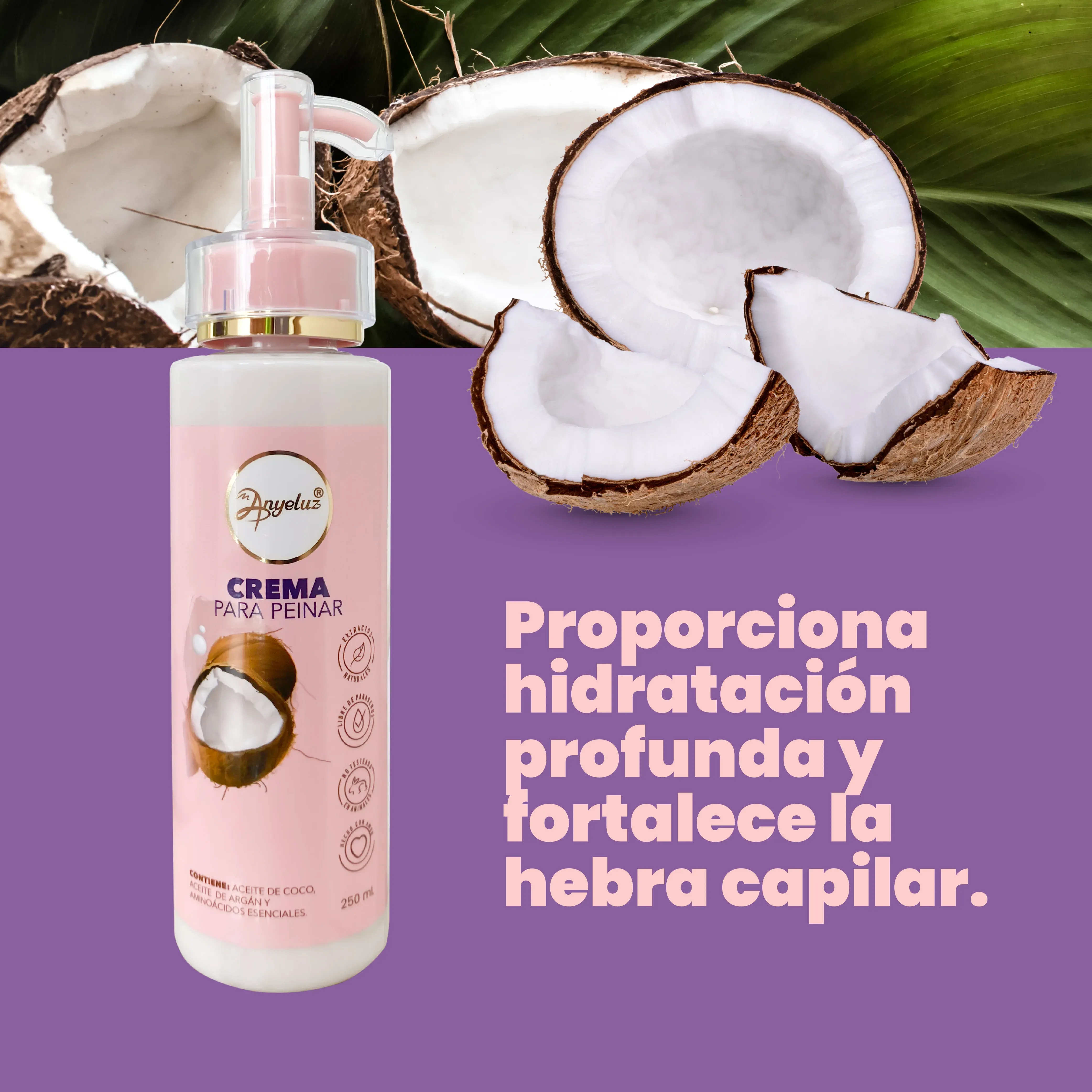 Crema Para Peinar Anyeluz X250 Ml