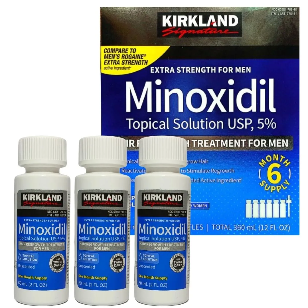 Minoxidil Kirkland 5% Importado x3