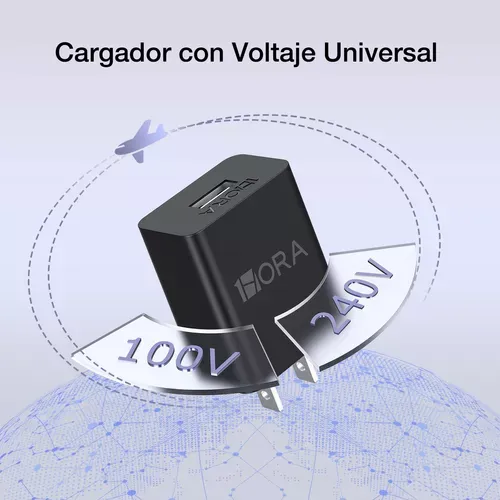 Cargador Tipo C Usb Datos Gar 080 Celular Carga Rápida 1hora 2a 10w Color Negro