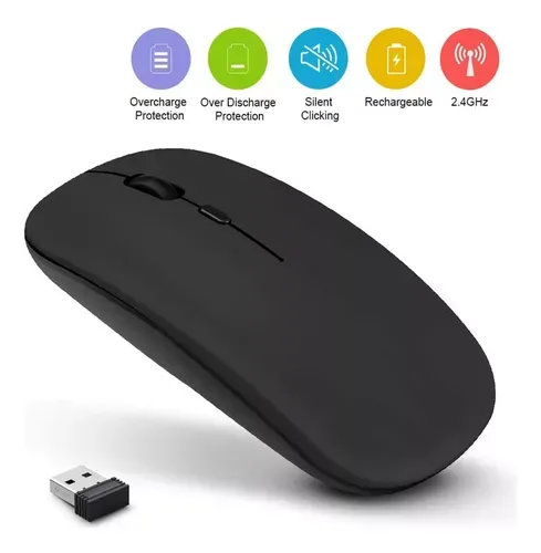 Mouse Ratón Recargable Inalámbrico Y Bluetooth