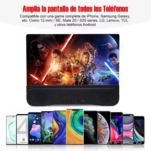 Ampliador De Pantalla P Celular C Parlante Bluetooth