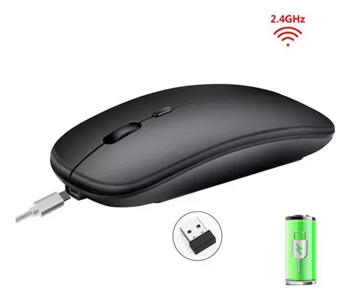 Mouse Ratón Recargable Inalámbrico Y Bluetooth