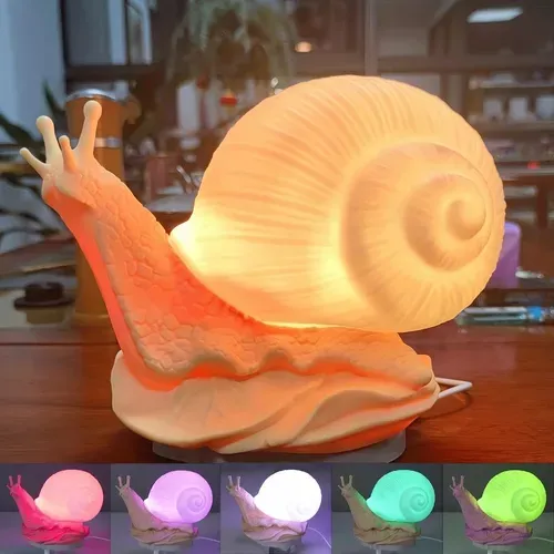 Lámpara De Caracol De simulación Táctil Rgb 24 Colores Decoración Creativa Caracol Luz Nocturna