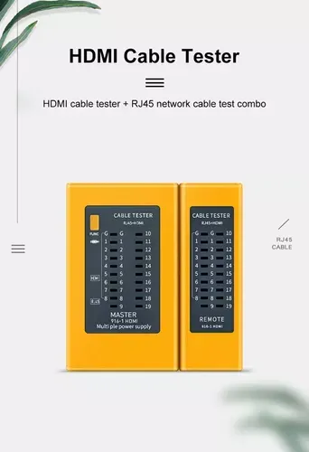 Probador De Cables Tester De Red Y Hdmi Rj45 Rj11