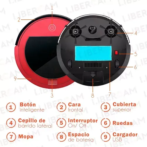 Aspiradora Robot Barredora Pisos Recargable Usb