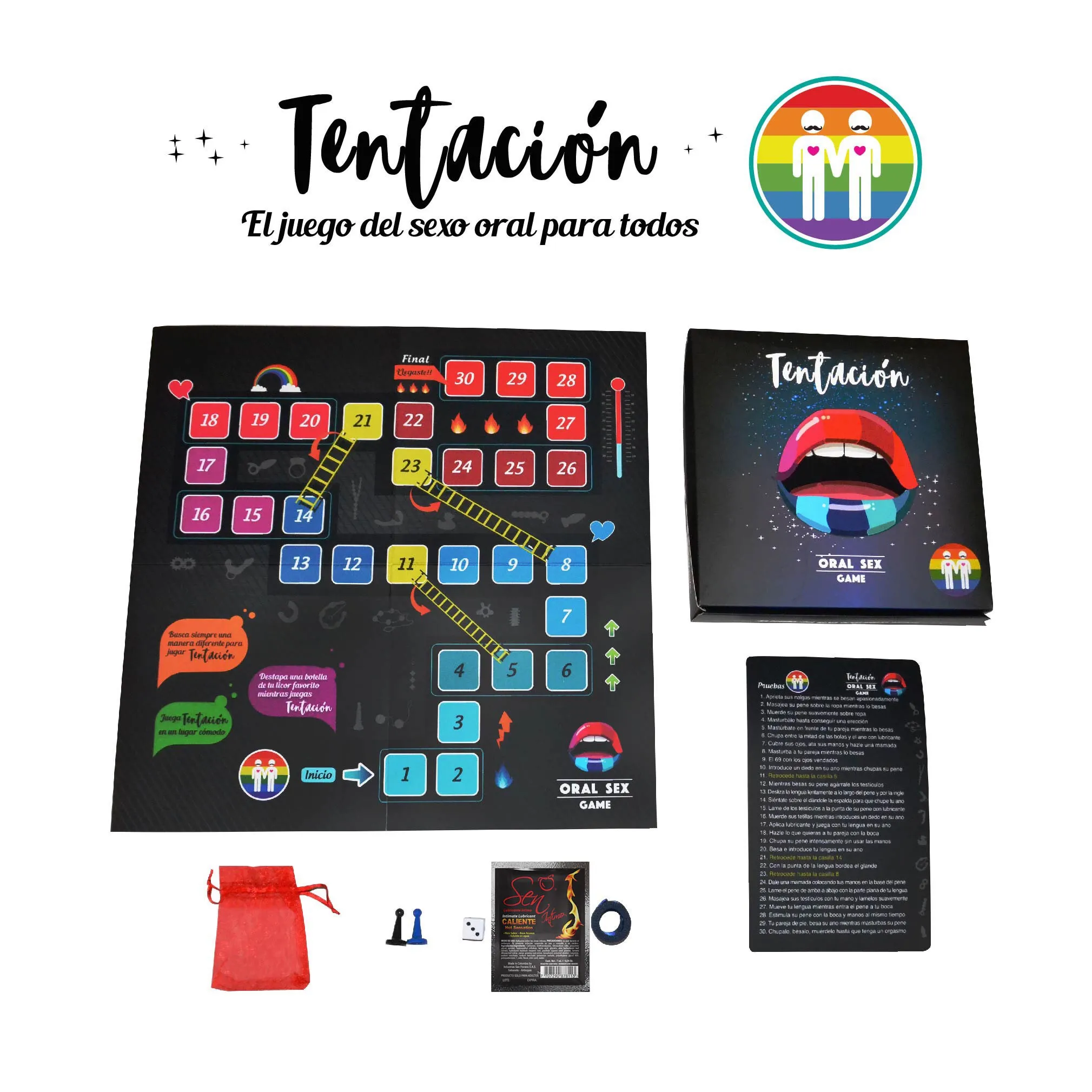 Juego de Mesa Para Parejas Gay Tentación Oral Divertido