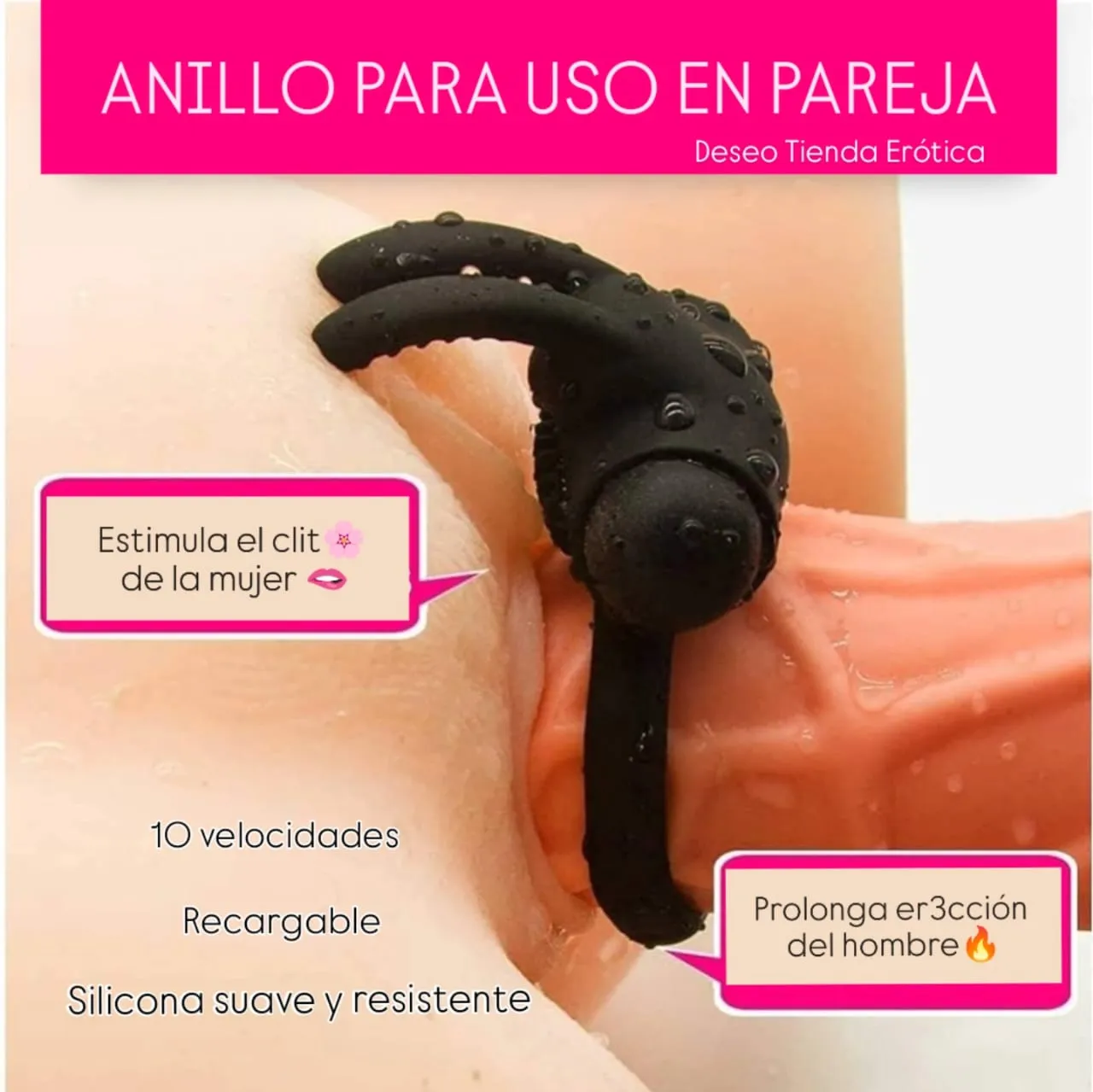 Anillo Vibrador Retardante y Vibrador Recargable