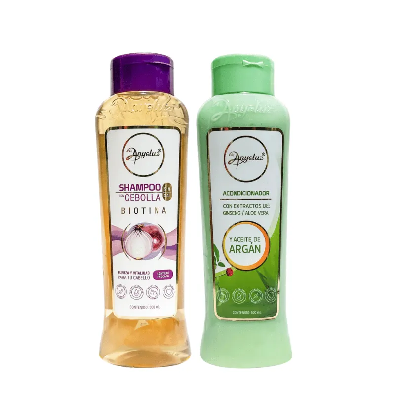 Champú de Cebolla y Acondicionador de Aloe ANYELUZ