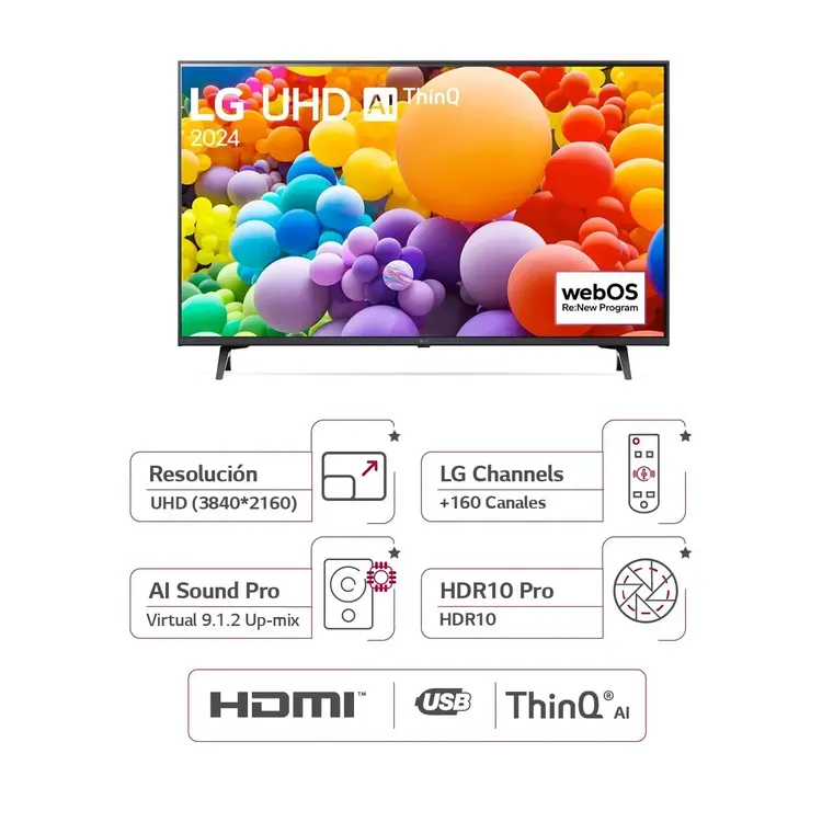 TV LG 43" 4K UHD Smart TV (43UT7300) – Calidad de Imagen Impresionante y Funciones Inteligentes